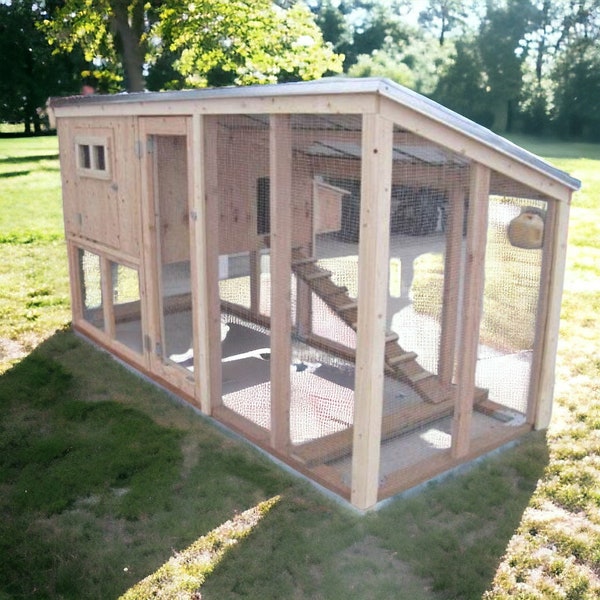 Simple Mobile Chicken Coop Build Plan PDF, Chicken Run Plan, Hen House, Farm Chicken House DIY Plans, Chicken Coop Guide, Woodworking Plans