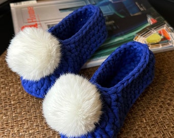 Baby slippers/Handmade slippers/Crochet slippers/Cotton slippers/House slippers/Massage slippers