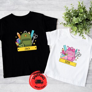 Personalized Kindergarten Shirt, Toddler Kid Kindergarten Shirt With Name Kindergarten Girl- Boy Gift, Custom Kids Name Back To School Tee