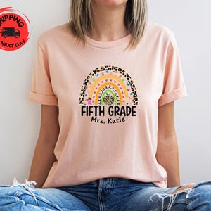 Custom Fifth Grade Teacher Shirt: Personalized Cotton Team Tee