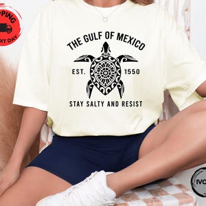 Comfort Colors Gulf of Mexico Stay Salty Resistance Shirt, Democrat Gift Shirt, Resist Shirt, Democrat Shirt, Anti Trump Shirt