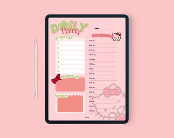 Cute Aesthetic Planner / Kitty Digital Planner/ Daily Digital Planner/ Kawaii Digital Planner/ Goodnotes Planner