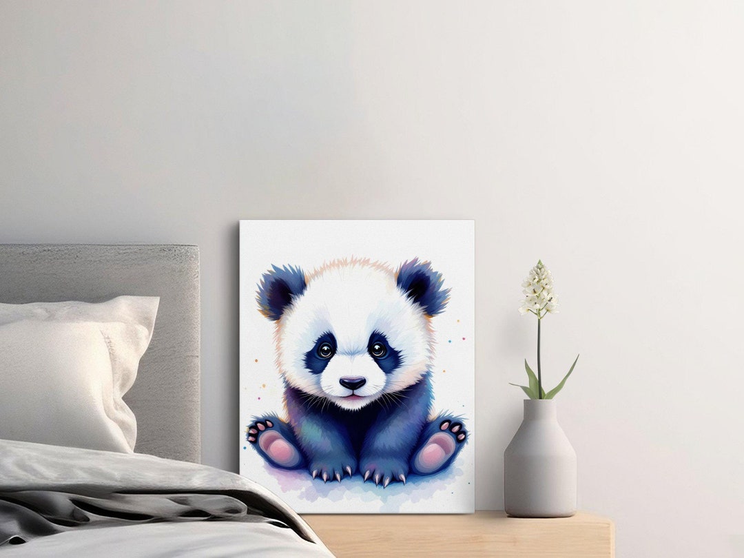 Kids Room Wall Art, Cute Baby Panda Art Print, Adorable Animal ...