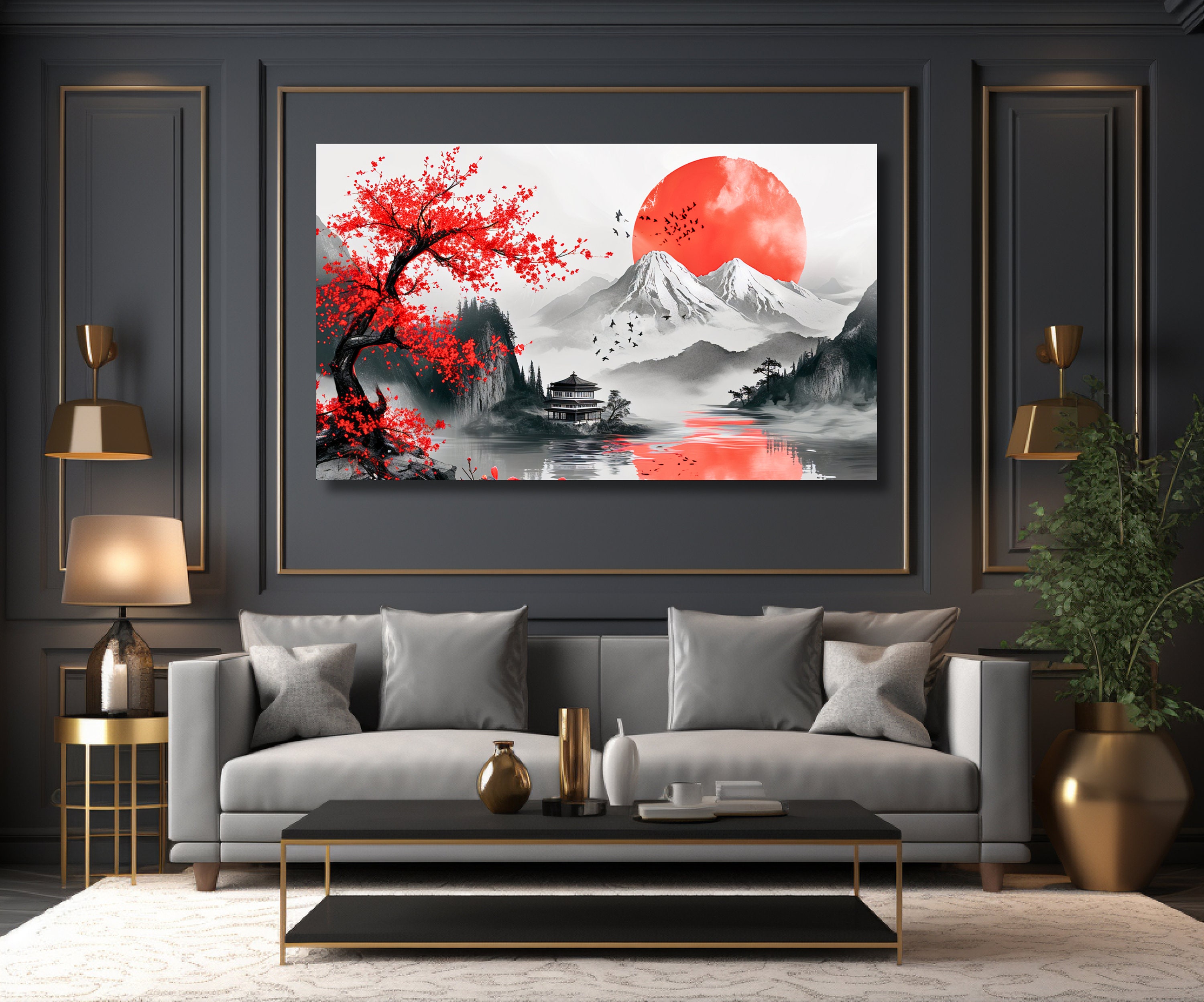 Japanese Wall Art, Japanese Monochrome Art, Japan Wall Art Print, Black ...