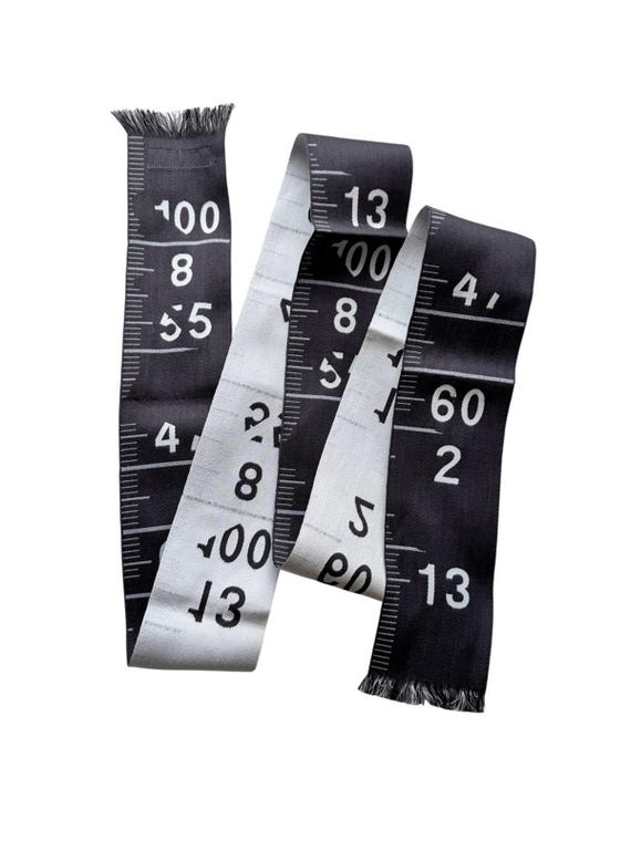 Measuring Tape Print Scarf - Black & White
