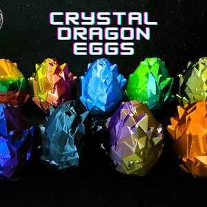 Crystal Dragon Egg - 3D Printed - Fidget Toy for Flexible and Articulated Dragons - Dragon Egg Toy - Cinderwing 3D