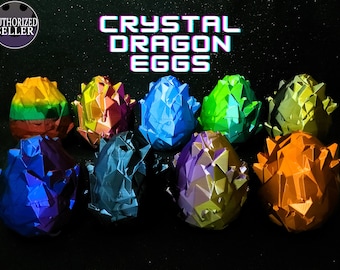 Crystal Dragon Egg - 3D Printed - Fidget Toy for Flexible and Articulated Dragons - Dragon Egg Toy - Cinderwing 3D
