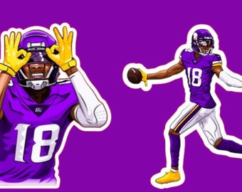 Justin Jefferson "The Jet" stickers different size variation's