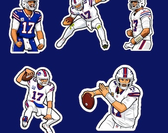 Josh Allen vinyl stickers different size variations
