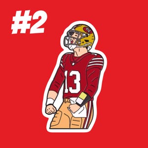 San Francisco 49ers Helmet Vinyl Decal Sticker | Choose From 5 Sizes For Car, Laptop, Helmet 7 thumbnail image