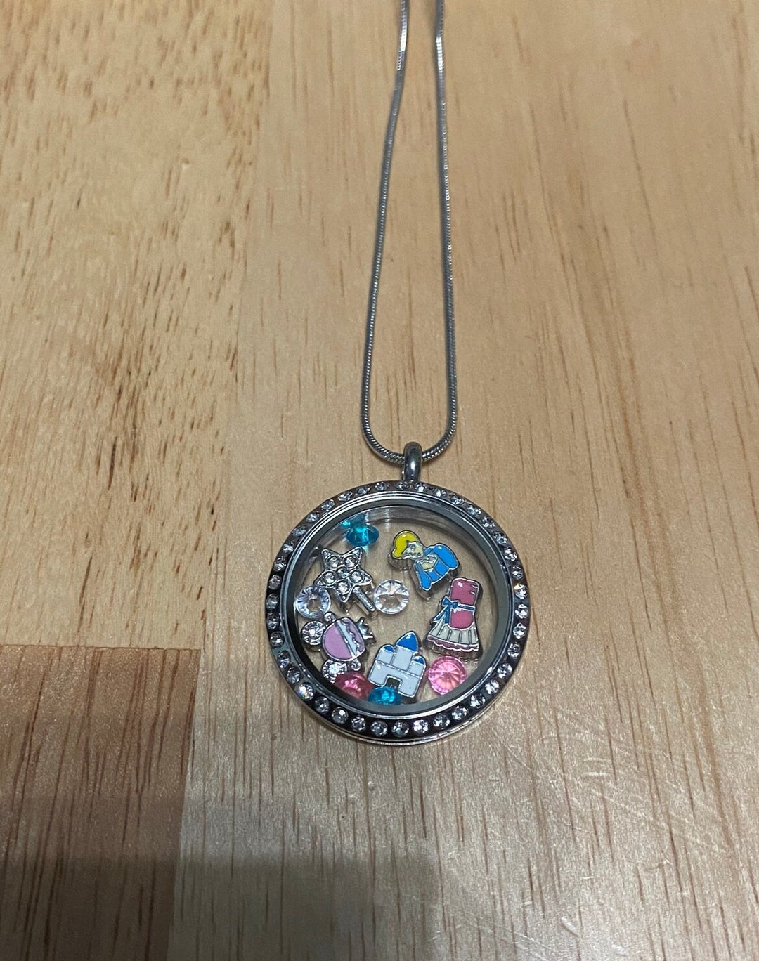Cinderella Inspired Floating Charm Locket Necklace - Etsy