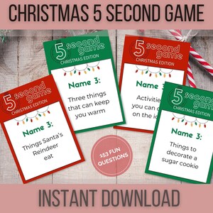 Christmas Game, Christmas 5 second game, Christmas Party Game, Fun Christmas Game,