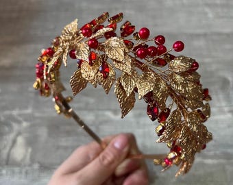 Red and Gold headband
