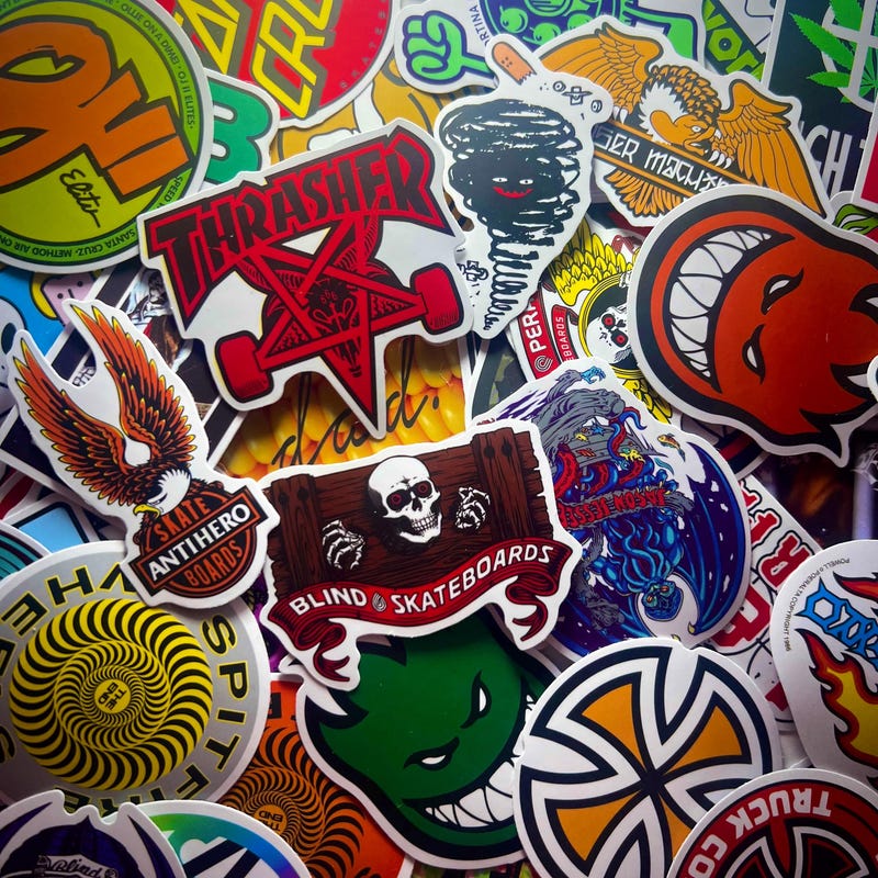 Skate Brand Stickers Etsy Skate Brand Stickers Etsy