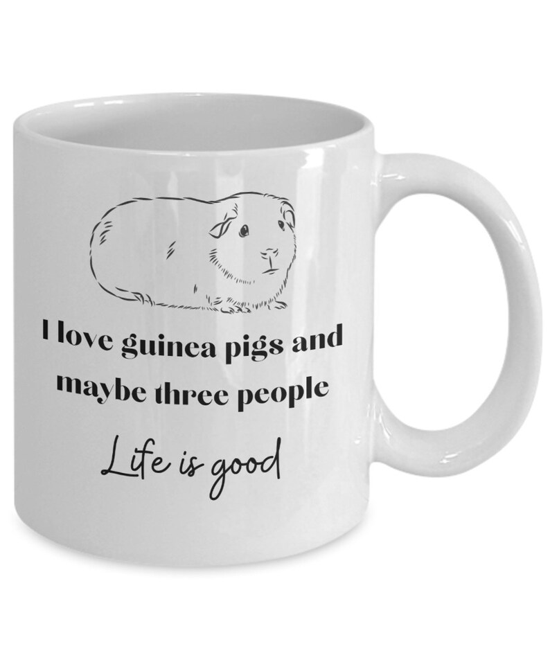 Guinea Pig Mug Cute Guinea Pigs Coffee Mug Life is Good Etsy
