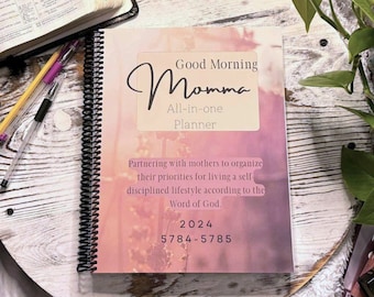 NEW! Planner for Moms | 12 Month | Christian Moms | Gifts for moms | Good morning Momma |