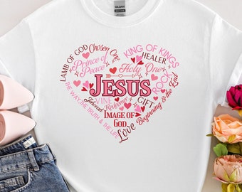 Jesus Valentines Day shirt | In My Mom Era | Christian Apparel | Cozy Tshirts | Mom shirt | Multi colored | Faith Tshirts |