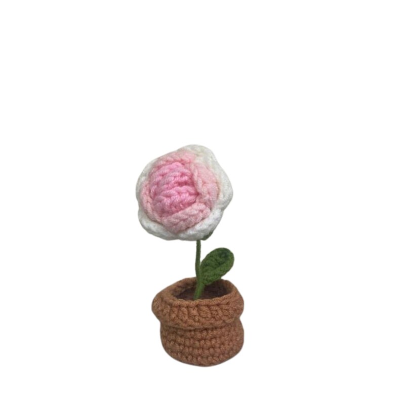 Crochet Flowers, Cute Knitted Flower Gift, Colourful Crochet Artificial Flowers, Unique