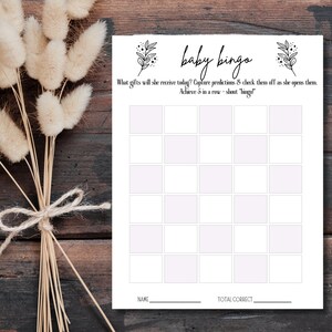 Bingo pour baby shower | Jeux de baby shower | Activité baby shower | Baby Bingo imprimable | Jeu amusant pour baby shower | Modèle de bingo pour bébé