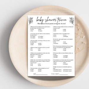 Baby Shower Trivia | Baby Shower Games | Baby Trivia Questions | Trivia Game | Instant Download | Baby Shower Activity | Printable
