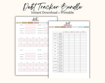 DEBT TRACKER, Debt Snowball, Debt Payoff Tracker Printable, Dave Ramsey, Debt Payments, Finance Planner, Budget Planner, Debt Free Progress