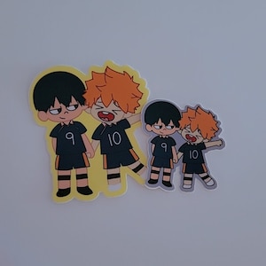 Volleyball anime inspired sticker/ 2 and 3 inches in size/ kagehina couple/ Anime sticker