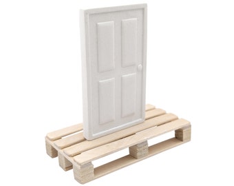 Realistic Miniature Plaster Door - Detailed Door for Dioramas and Dollhouses