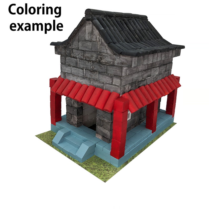 Miniature Brick Building Kit Japanese Tea House Construction Set 590