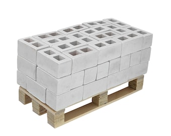 Miniatur Betonsteine für realistische Dioramen und Modelle (weiß, 1:12)