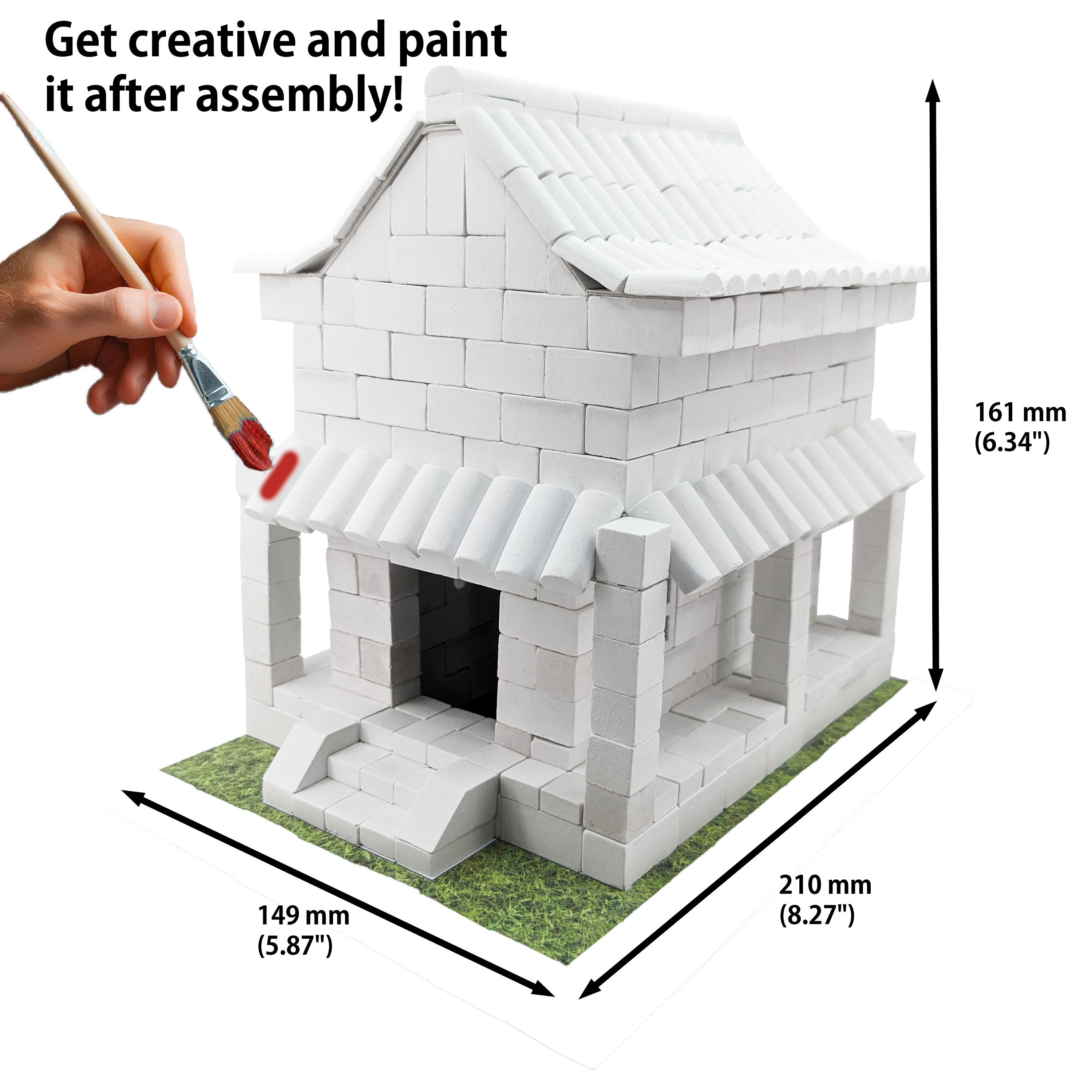 Miniature Brick Japanese Tea House Building Kit: Eco-friendly Plaster ...
