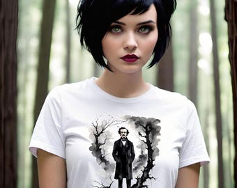 Edgar Allen Poe - Gothic Horror T-Shirt - Famous Quote tee - Poetry Tee, Unisex Cotton T-shirt