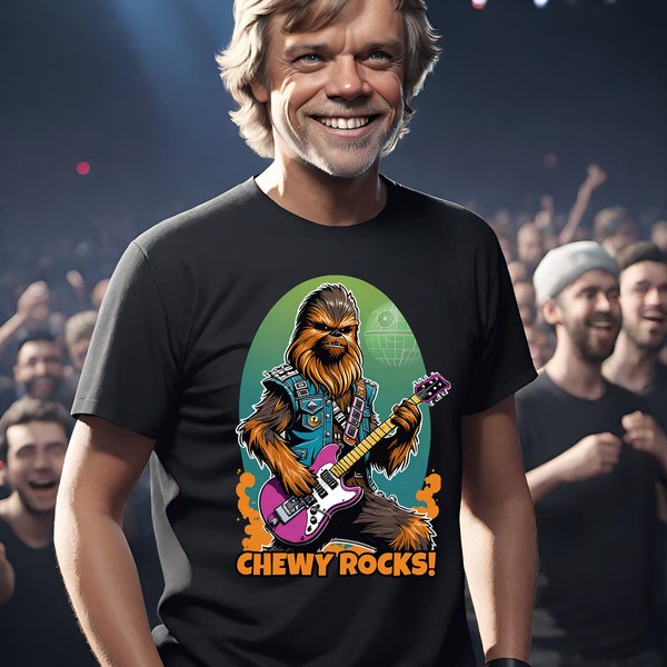 Chewbacca t-shirt, Chewbacca shirt, Star Wars shirt, Empire Strikes Back t-Shirt, Guitar t-shirt, Classic Rock shirt, Chewy t-shirt