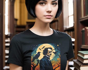 Edgar Allen Poe t-shirt, famous authors t-shirt, Poe t-shirt, Raven t-shirt, famous quote t-shirt, Poe t-shirt, 100% cotton t-shirt