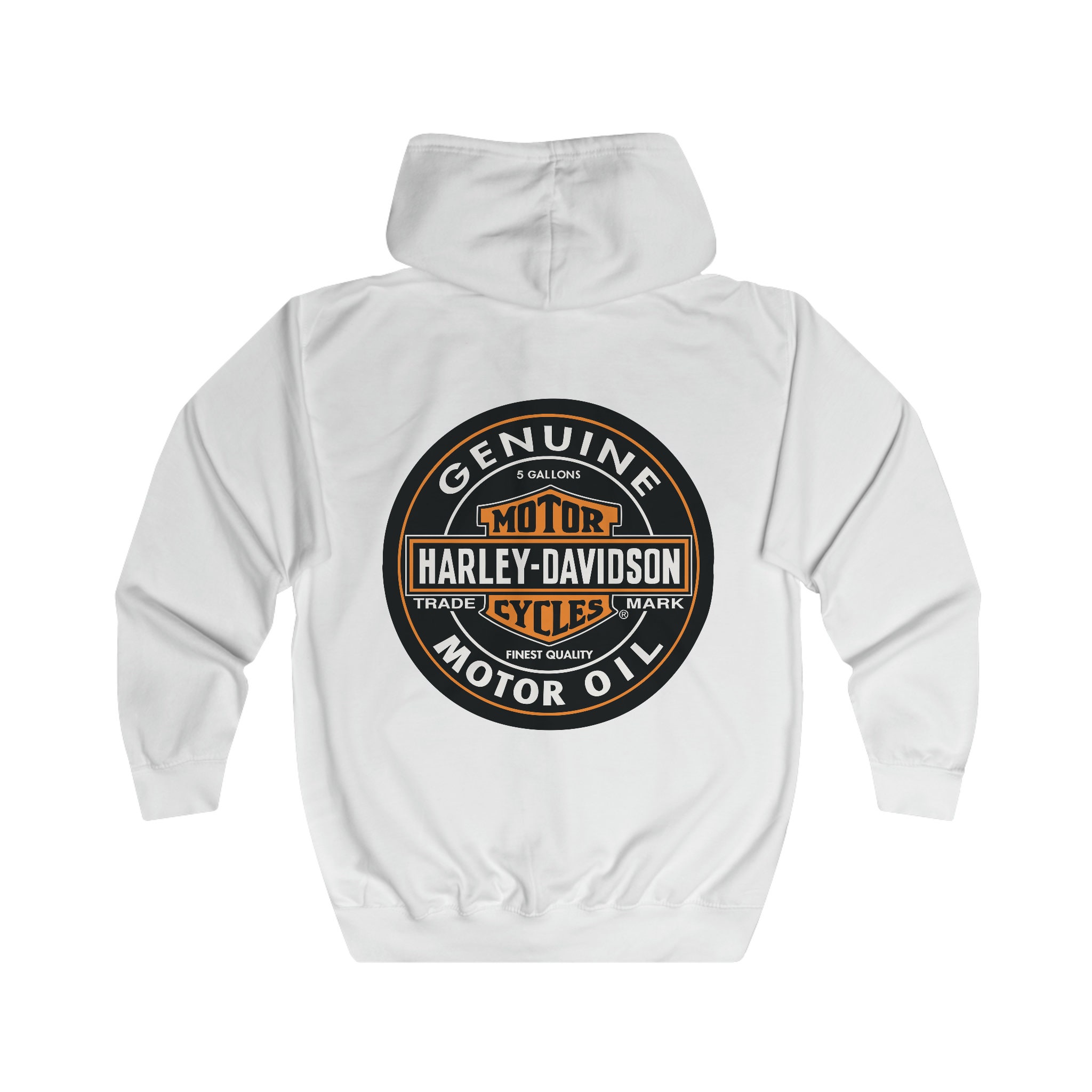 HD à Manches Longues Tête de Mort Blanc Harley Davidson Sweat Pull Homme