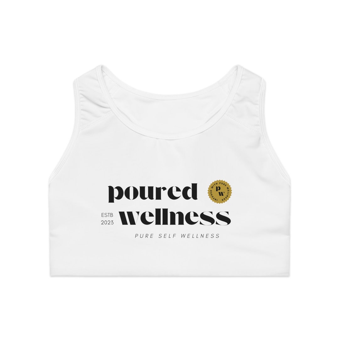 White Sports Bra YW Etsy