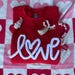 White LOVE Chenille Embroidered Cable Knit Pullover Sweatshirt main image 0