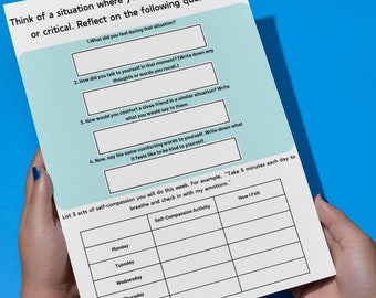 Self-Compassion and Acceptance Activity Worksheet
