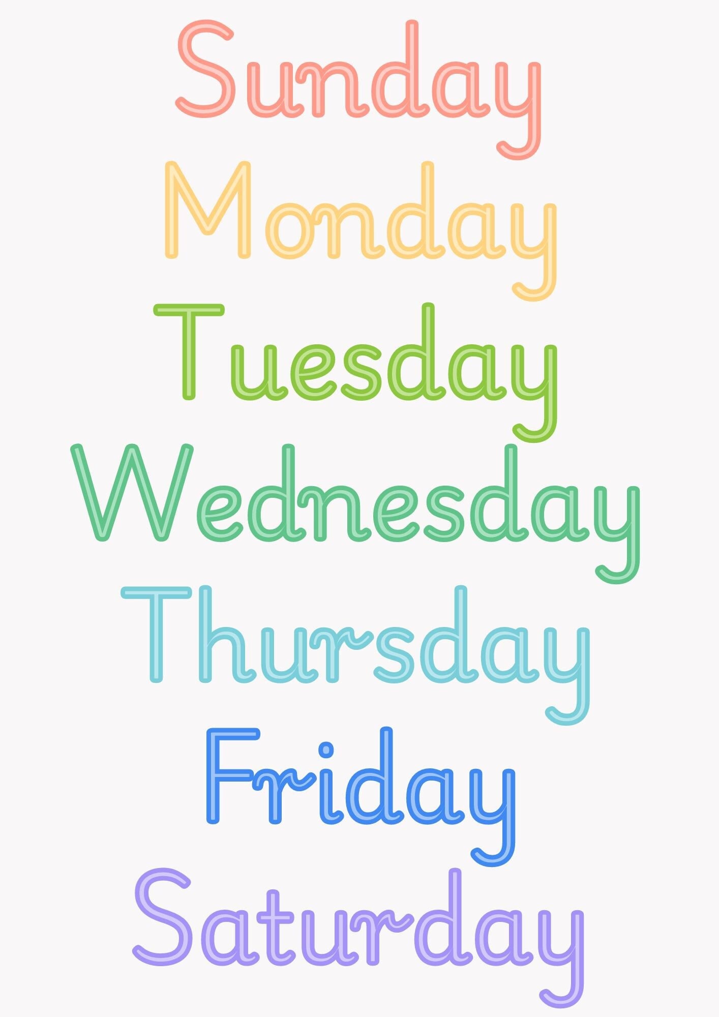 Days of the Week and Months of the Year - Bundle - Etsy