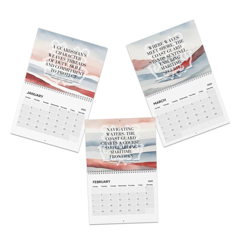 2025 Inspirational Coast Guard Calendar Empowering Gift for Guardians
