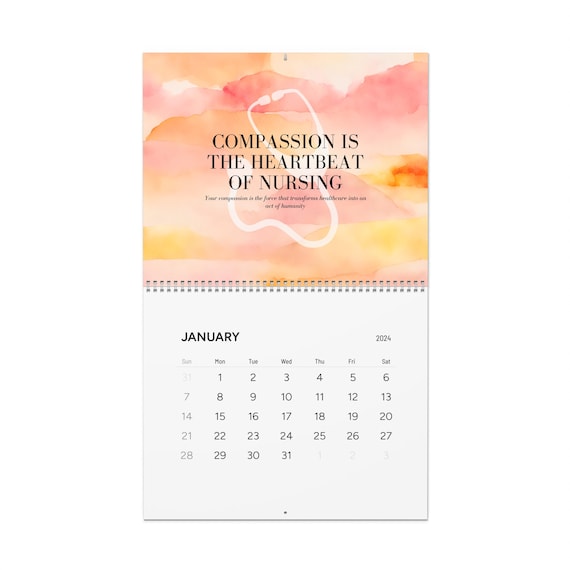 2024 Inspirational Nurse Calendar Empowering Gift for Healthcare  Professionals With Motivational Quotes 