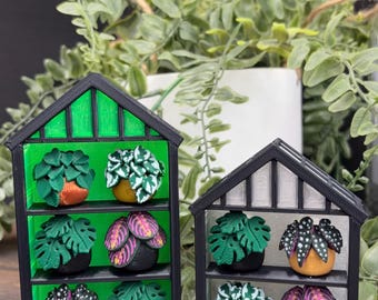 3D Printed Greenhouse Clicker: Miniature Plant Shelf Fidget Toy