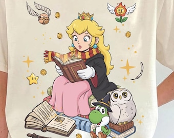 Camiseta de Super Mario Princesa Peach Maga Regalo de cumpleaños familiar a juego Camiseta mágica de Mario World