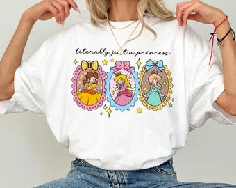 Super Mario Prinzessin Shirt buchstäblich nur ein Prinzessin T-Shirt Pfirsich Daisy Rosalina Geburtstag Tee