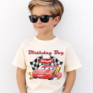 Disney Cars Family Shirt: Personalized Lightning McQueen Birthday Tee, Custom Tow Mater Party Shirt image 5