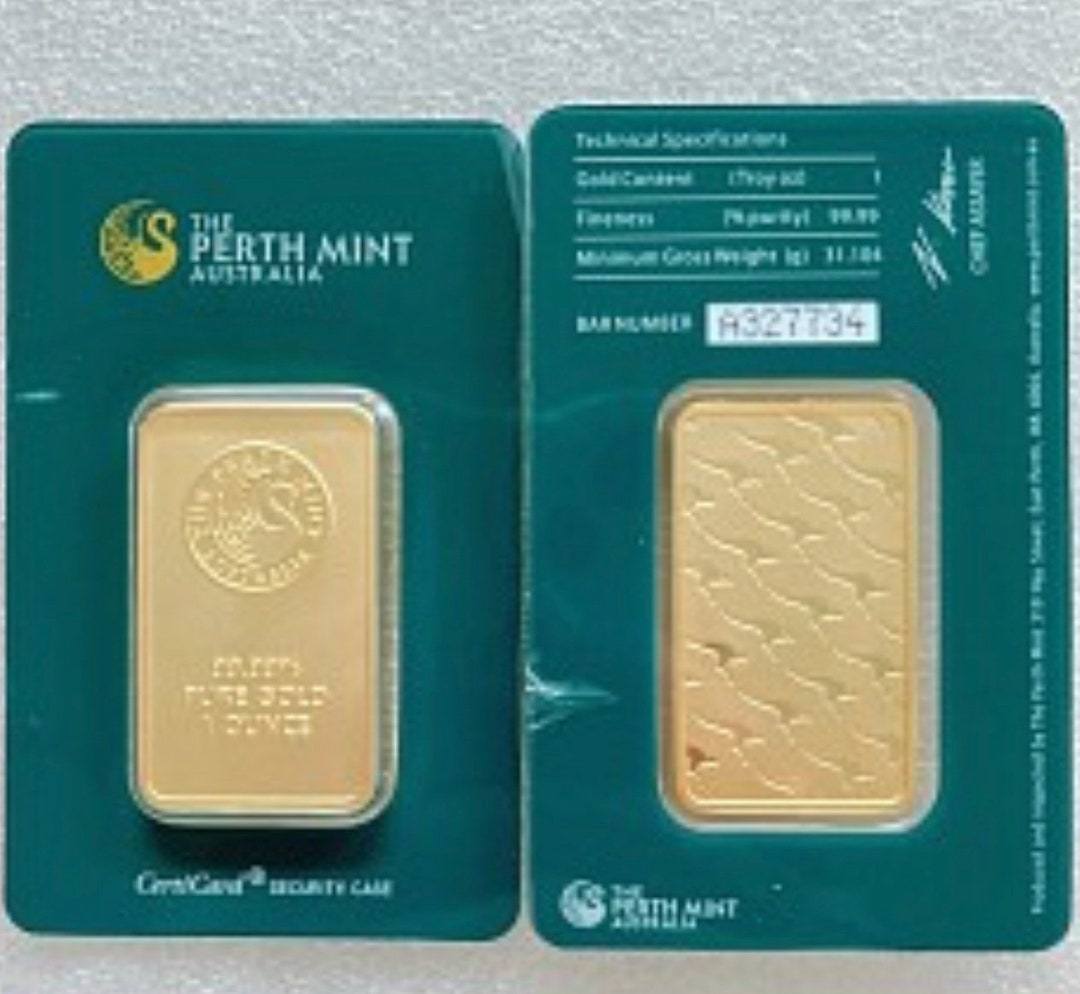 1 Ounce Gold Bar High Quality Gold Plated Bar Sealed Etsy