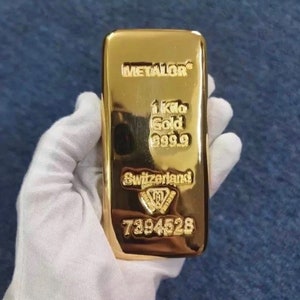 1Kg Met Gold Bar High Quality Gold Plated Bar