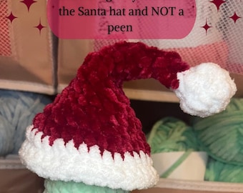 Handmade Crochet Santa Hat Add On