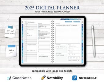 2025 Digital Planner - GoodNotes Planner - iPad Planner - Daily Planner - Notability Planner - Android Planner - ADHD planner - That Girl