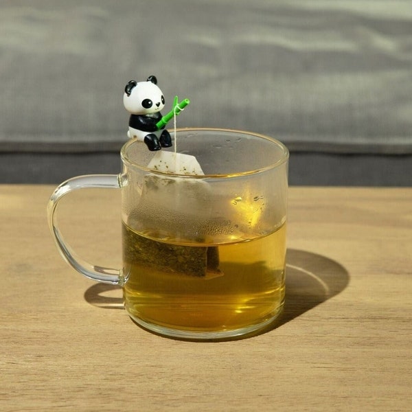 Fishing Panda Tea Bag Holder Cute Funny Creative Unique Tea Accessory Gift