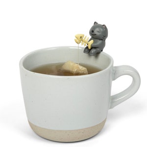 Tea Mates - Süße Fischen Katze - Teebeutel Halter - Tee Accessoire für Tasse - Einzigartiges Geschenk für Tee-Liebhaber - Geschenk für Sie - Teebeutel Infuser